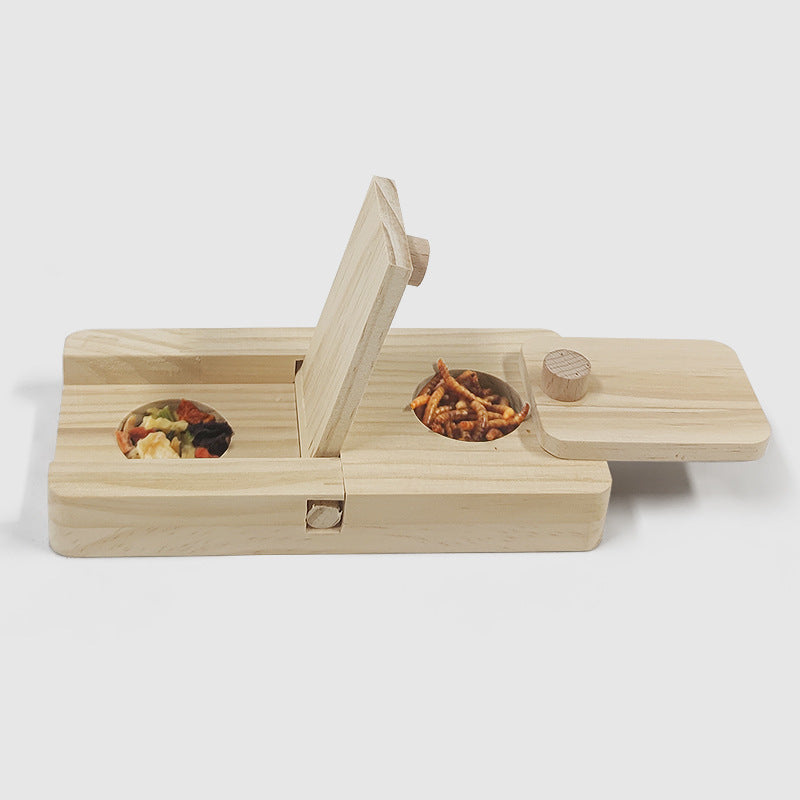 Wooden Foraging Puzzle Toy for Small Animals