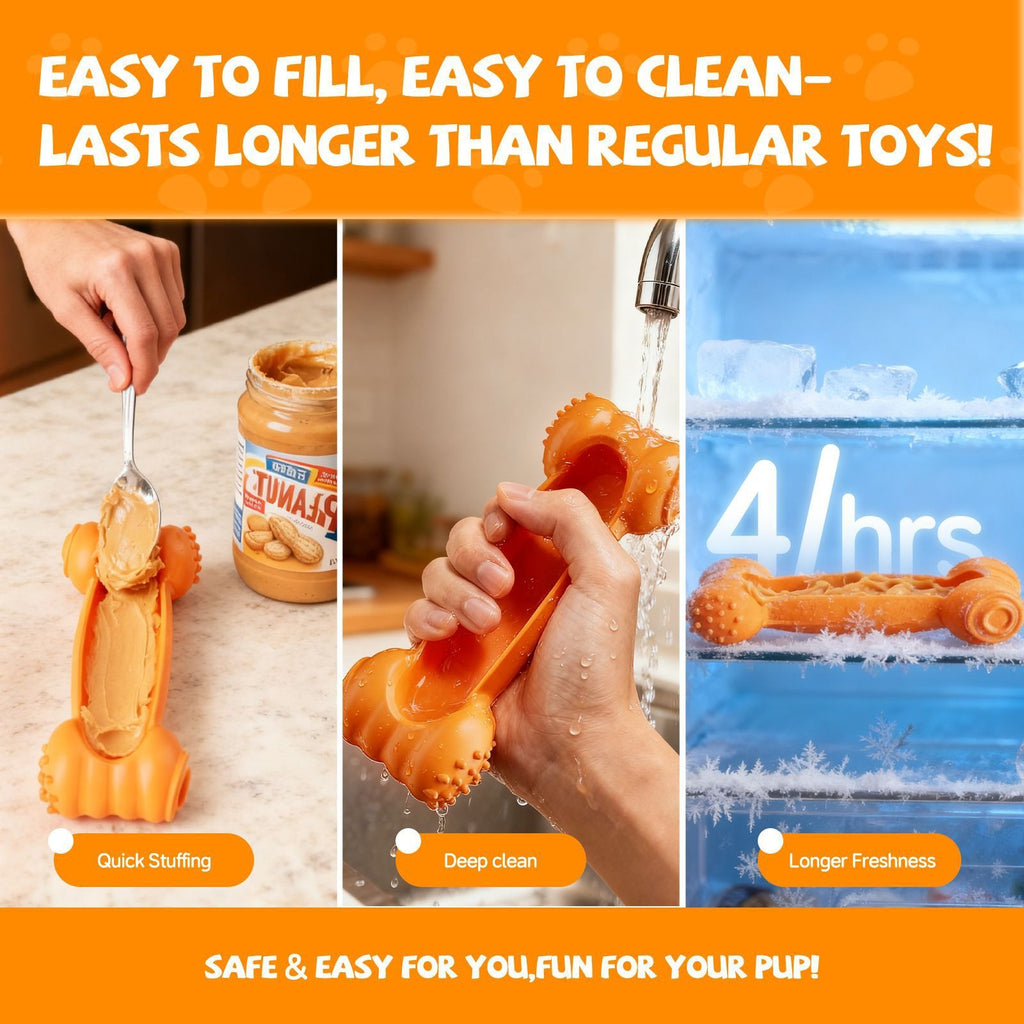 2-Piece Dog Lick Bones Chew Toys