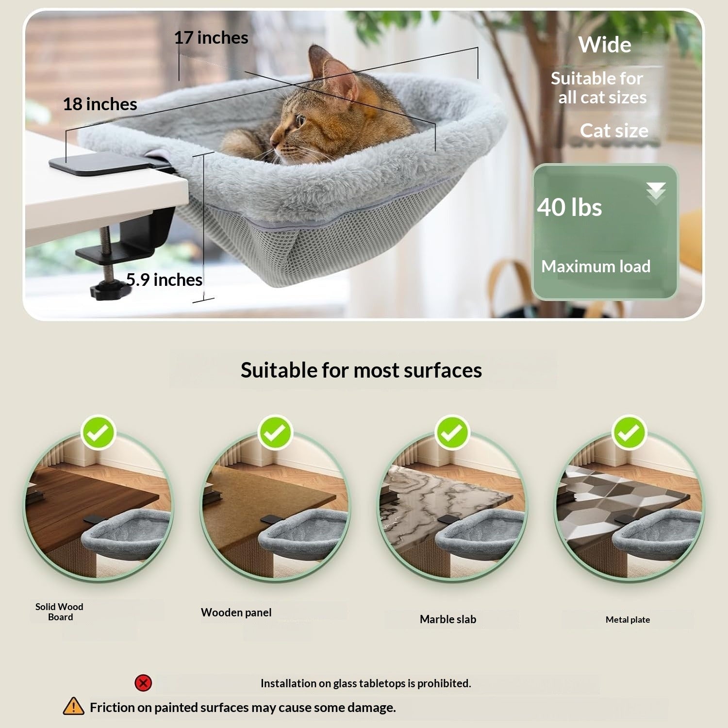Folding Desk Cat Bed
