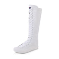 High-Top Women's Casual Canvas Zipper Boots