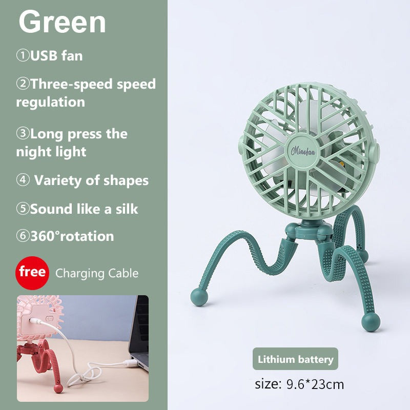 500mAh USB Rechargeable Mini Stroller Fan