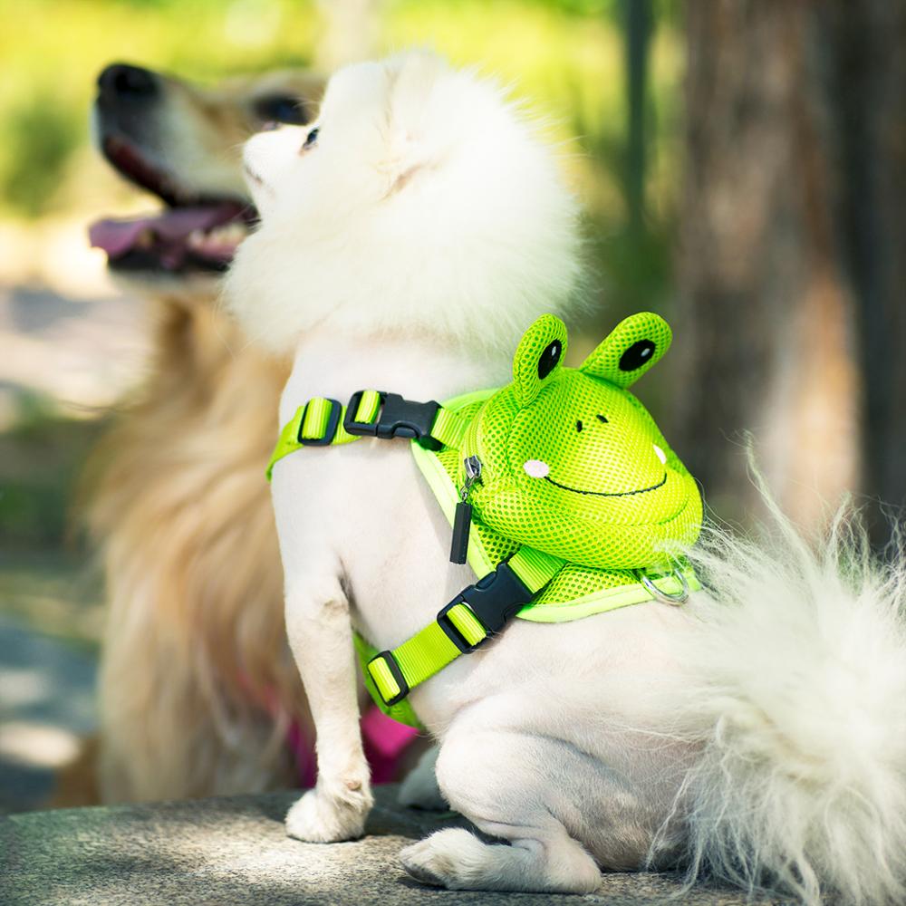 Cartoon Pet Vest Harness with Leash Set for Dogs