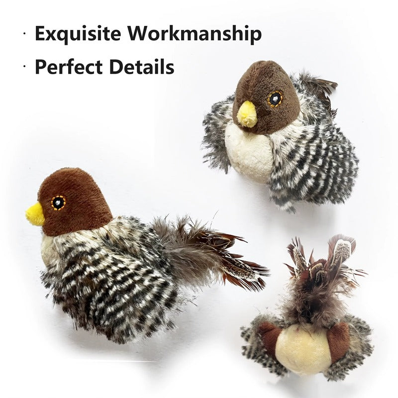 Cat Bird Toy with Feather