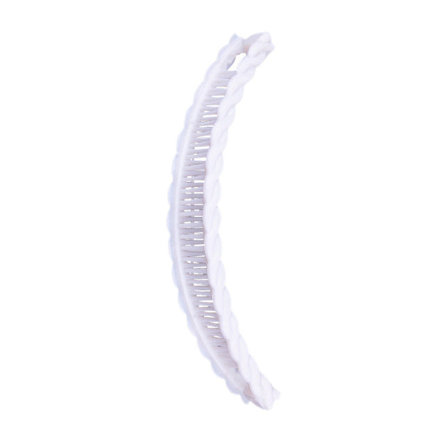 Vintage Solid Color Banana Hair Clip for Women & Girls
