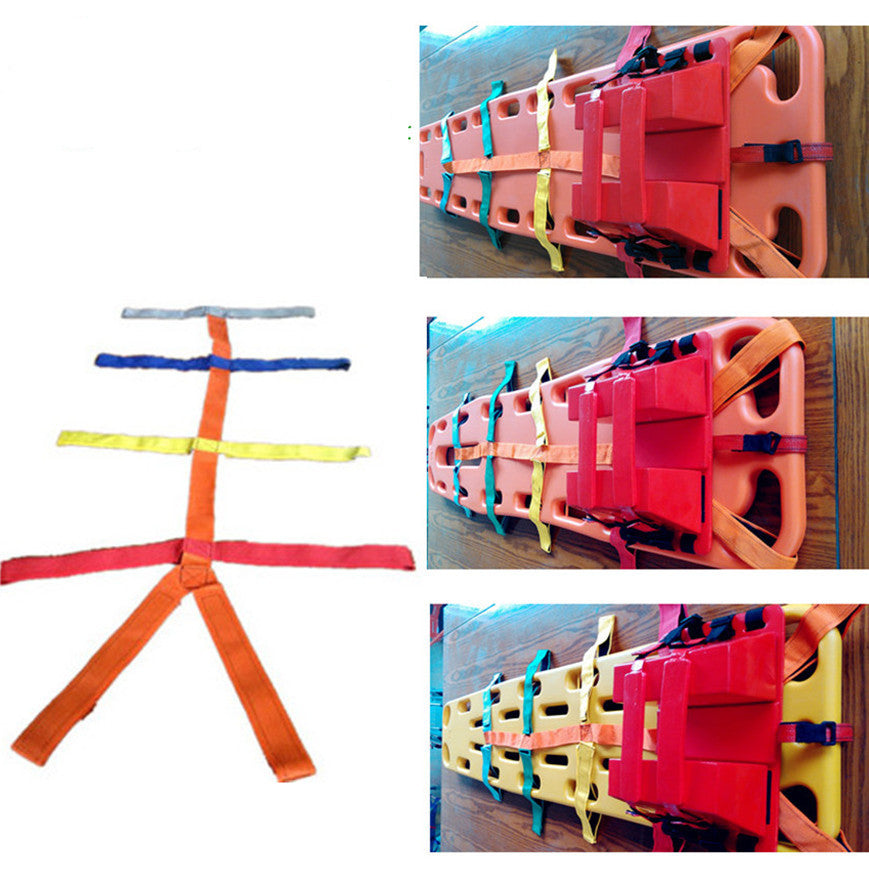 Spinal Board with Hook Straps and Stabilization Belt