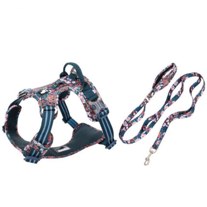 Pet Dog Leash and Vest Chest Harness Set