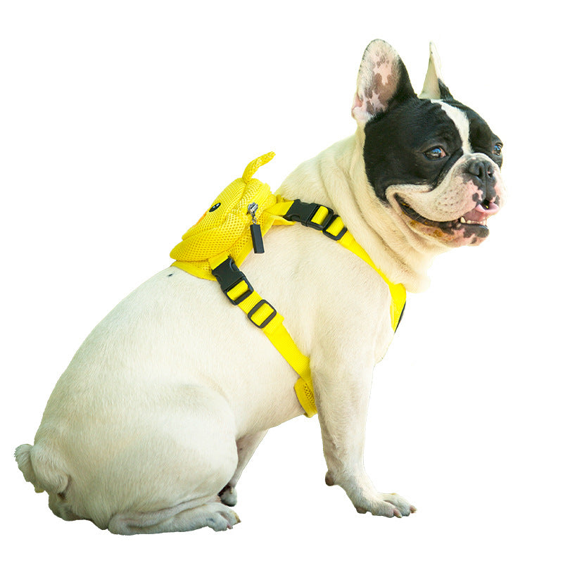 Cartoon Pet Vest Harness with Leash Set for Dogs
