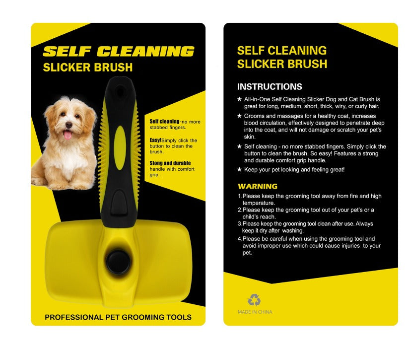 Self-Cleaning Pet Slicker Brush