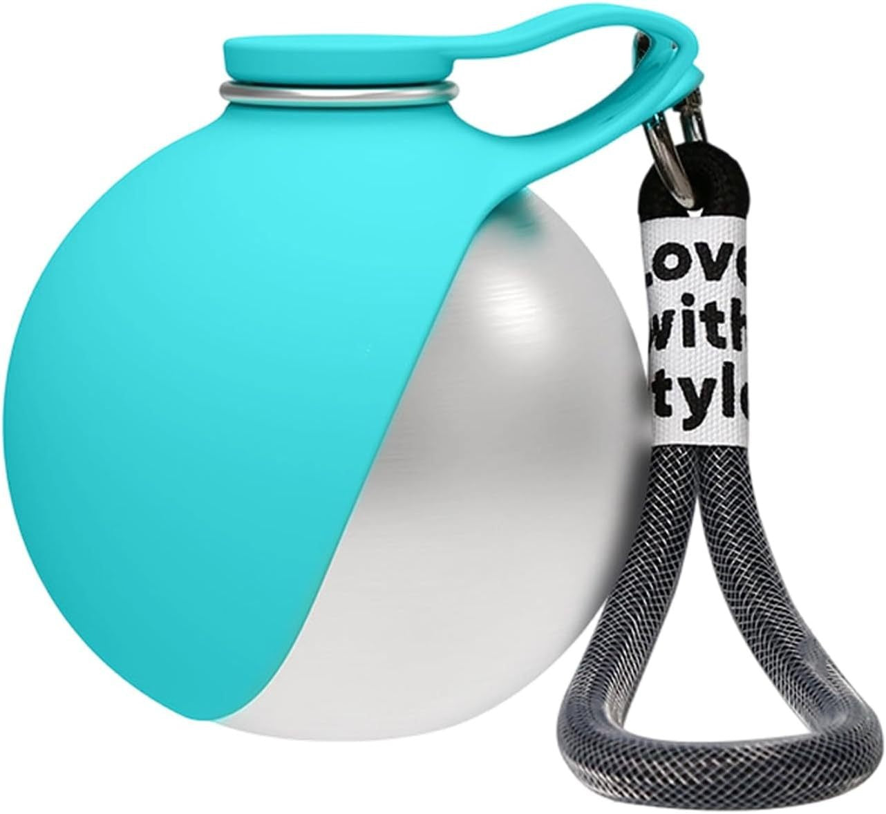 Folding Silicone Water Bottle with Carabiner