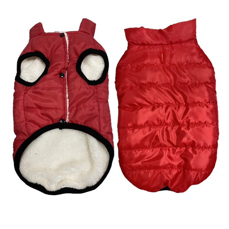 Fleece-Lined Waterproof Dog Winter Vest
