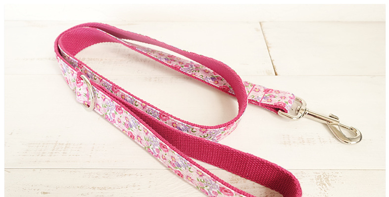 Pink Classic Dog Collar and Leash Set