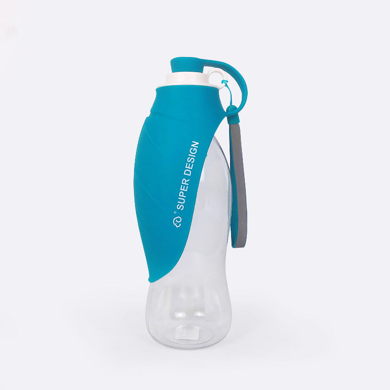Portable Dog Water Bottle with Leaf Design