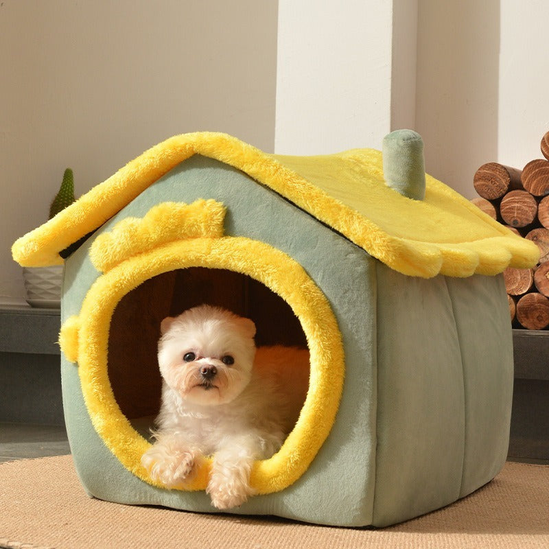 Warm Enclosed Pet Bed Kennel