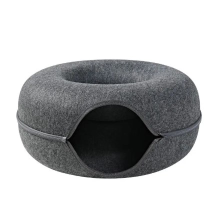 4-Season Felt Cat Tunnel Bed