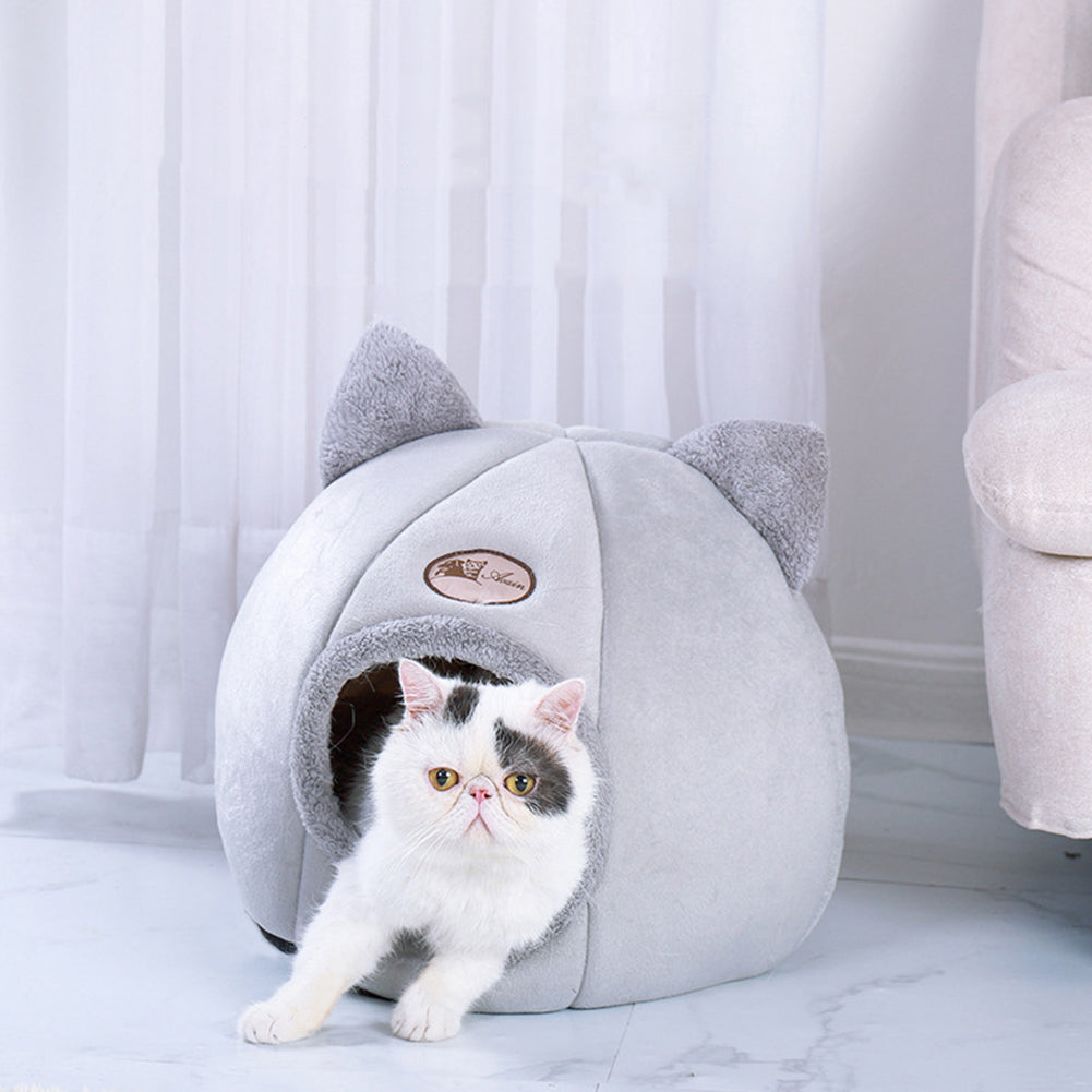 Fully Enclosed Cat Nest for Winter Warmth & Comfort