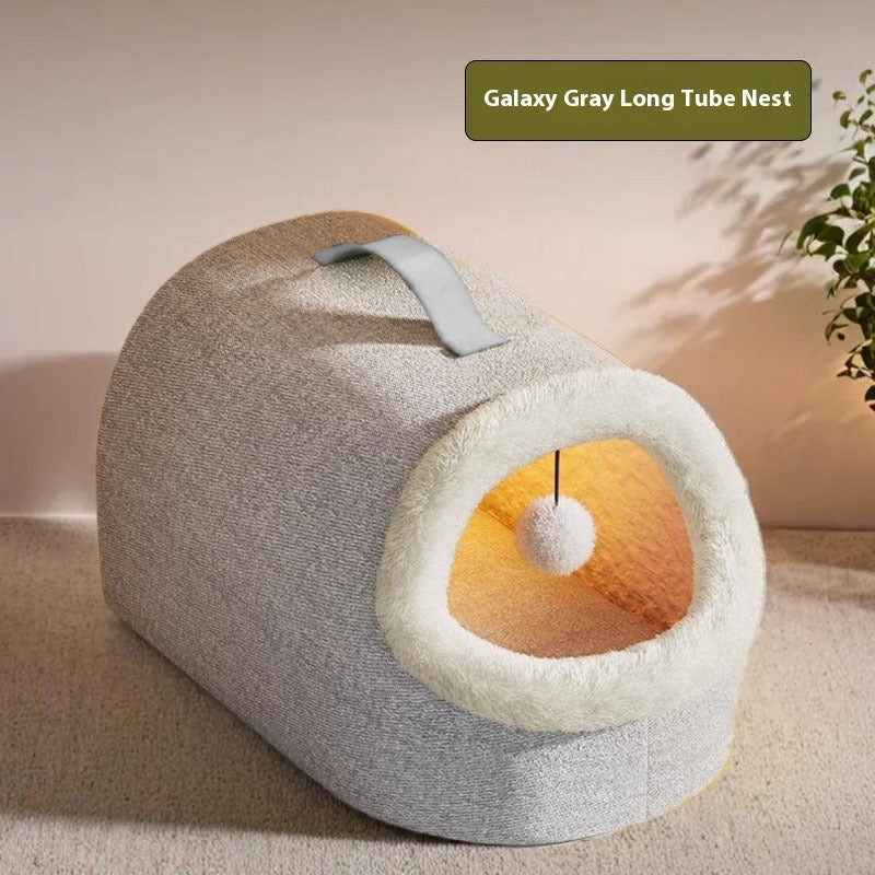 Winter Warm Enclosed Cat Bed
