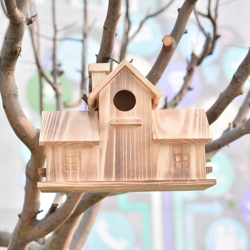 Small Wooden Hanging Bird Nest