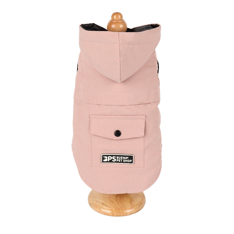 Corgi Bichon Velvet Hooded Vest for Autumn & Winter
