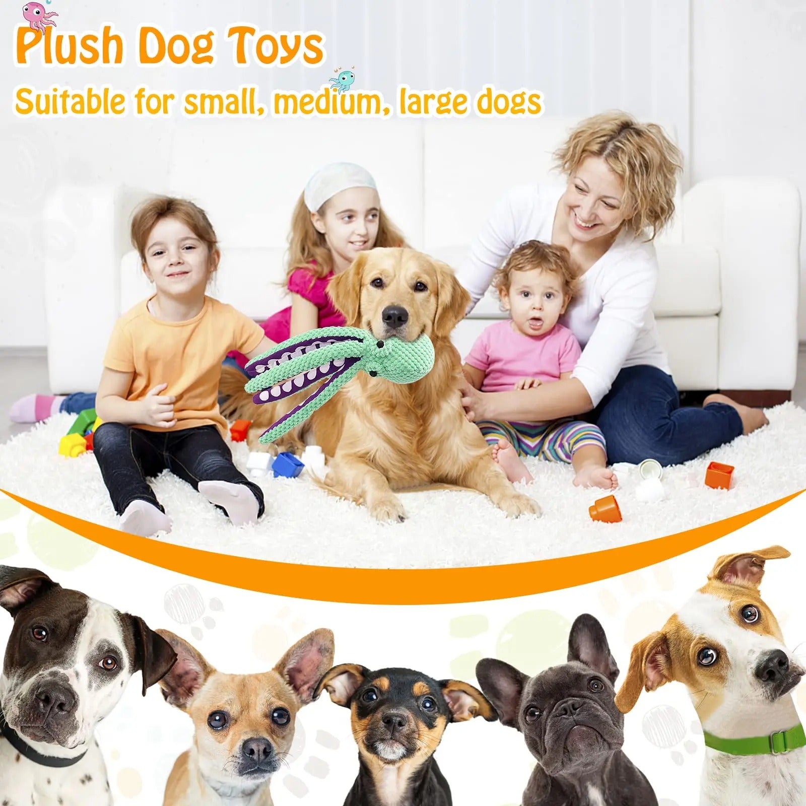 Plush Squeaky Dog Chew Toy