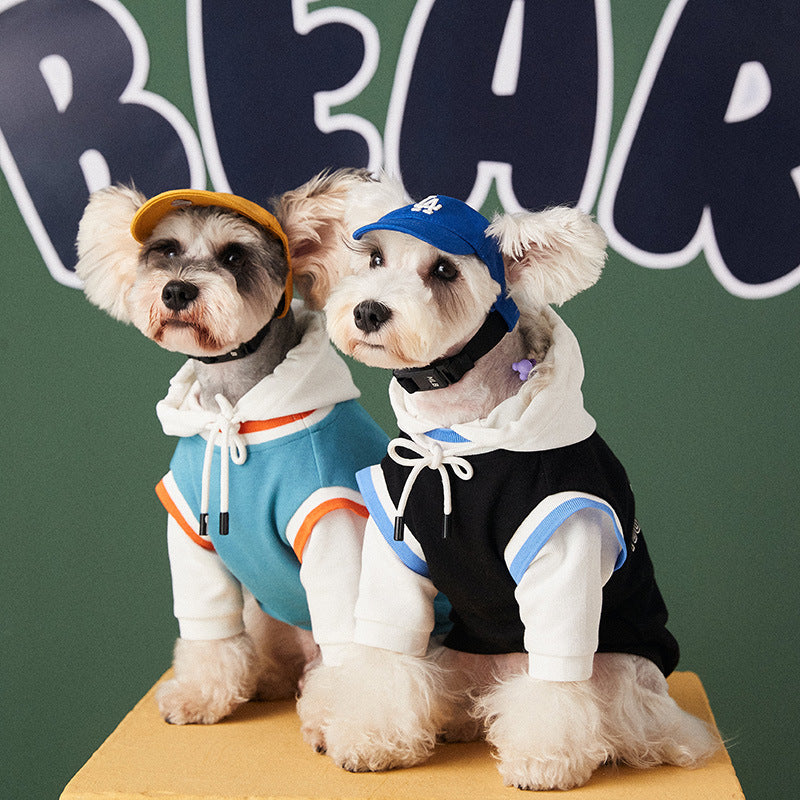 Contrast Color Two-Piece Pet Sweater Fashion Stitching