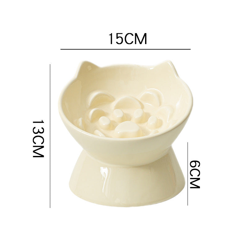 Ceramic Slow Feeder Pet Bowl
