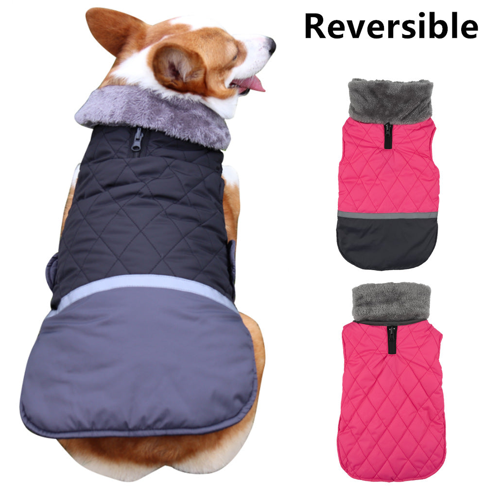 Double-sided Plush Lapel Pet Clothes