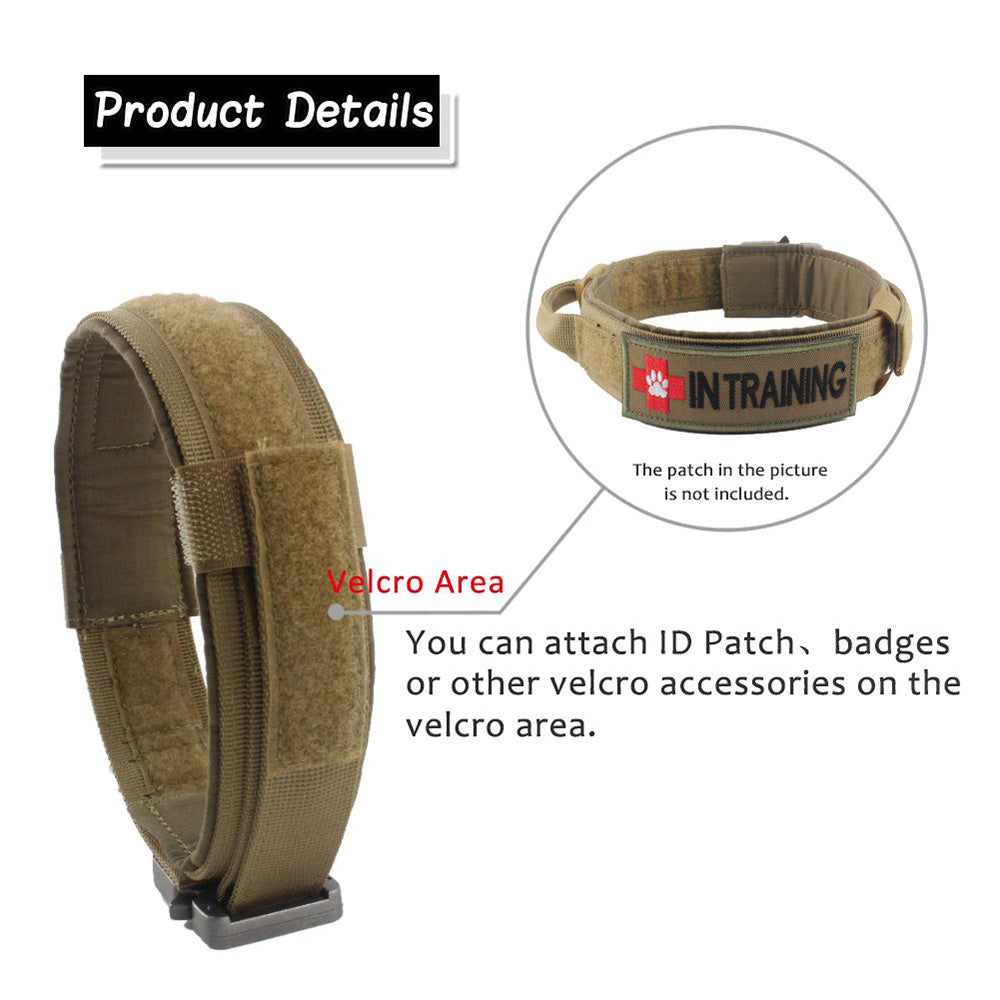 Tactical Adjustable Nylon Dog Collar with Camouflage