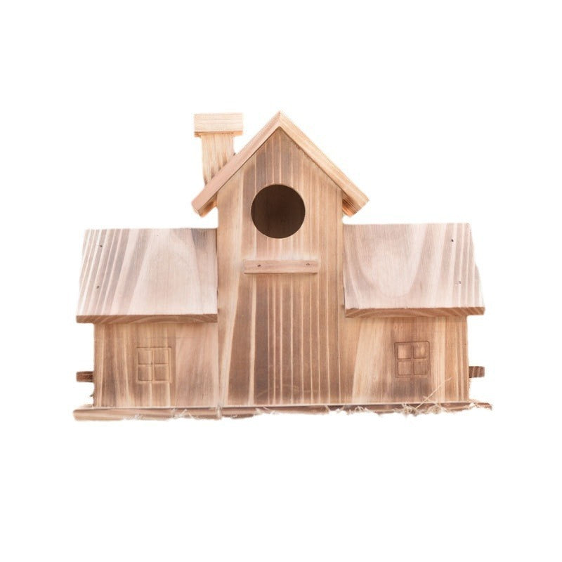Small Wooden Hanging Bird Nest
