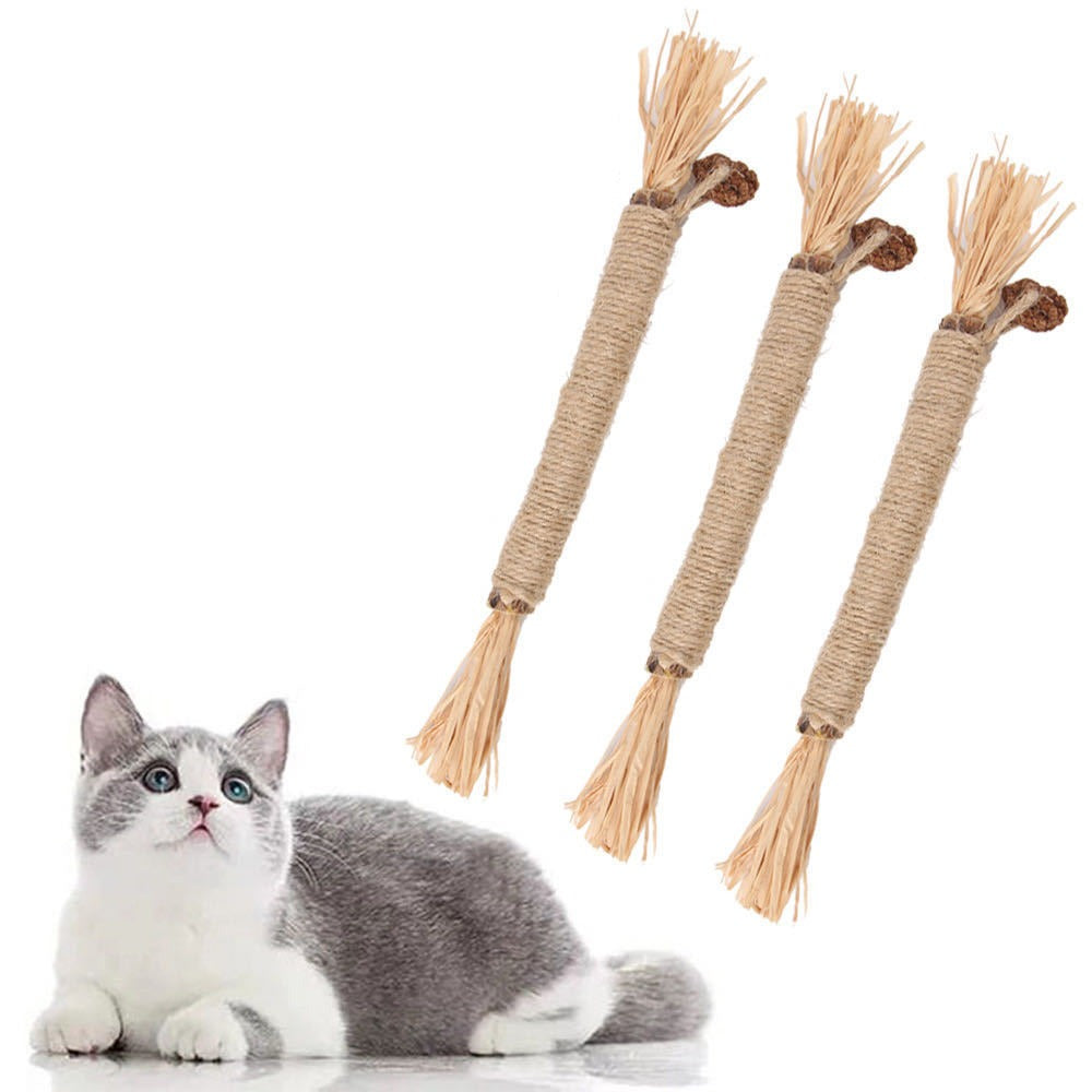 3 Pack Silvervine Cat Chew Sticks for Dental Care