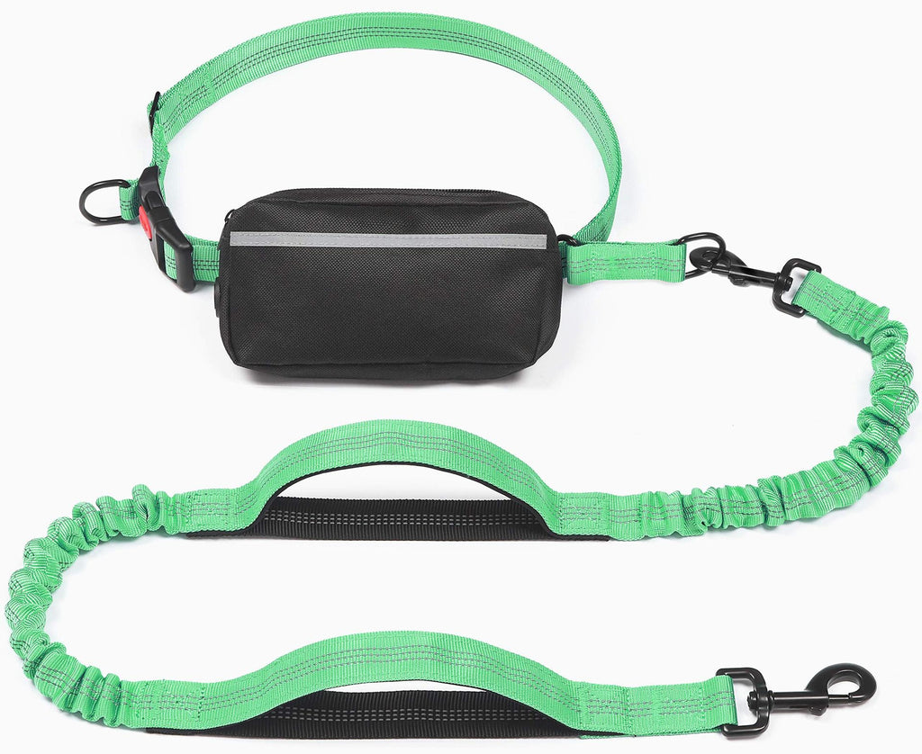 Reflective Hands-Free Dog Leash with Waist Pack