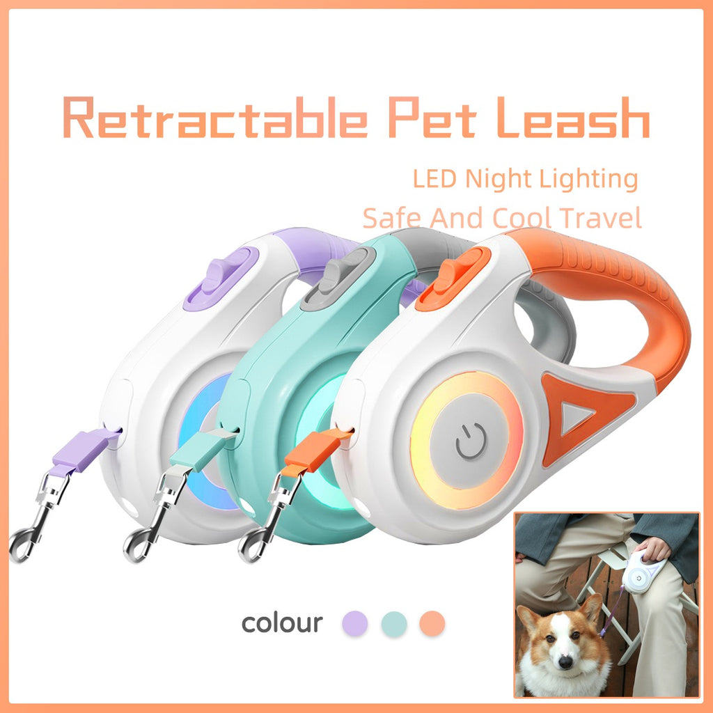 Automatic Retractable Dog Leash & Collar with Spotlight
