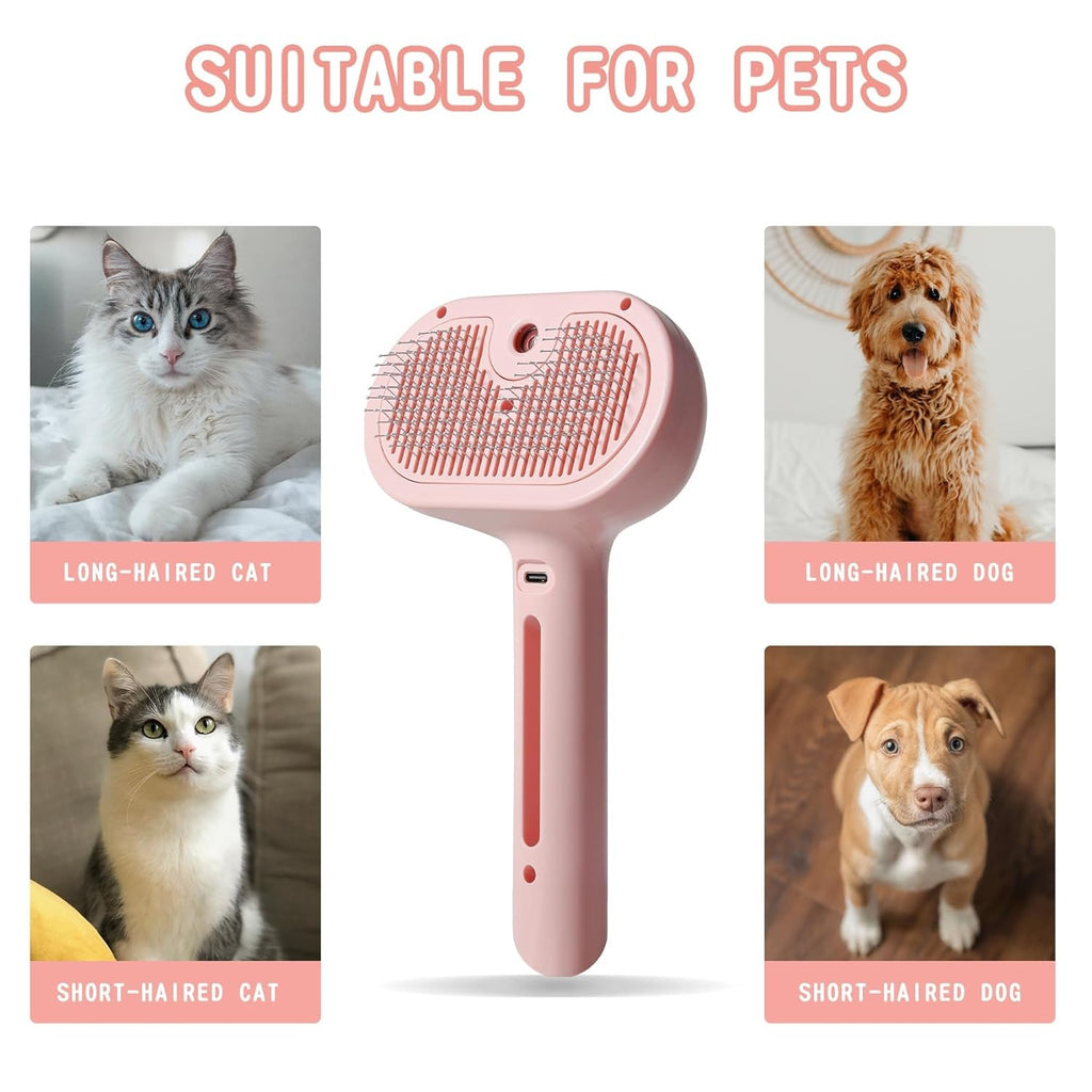 Spray Cat & Dog Brush with Water Tank
