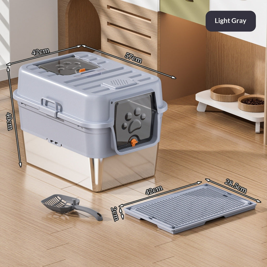 Odor Proof Fully Enclosed Cat Litter Box