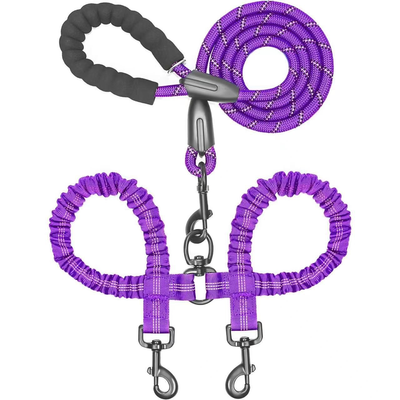 Dual Dog Retractable Leash Nylon Anti-Pull