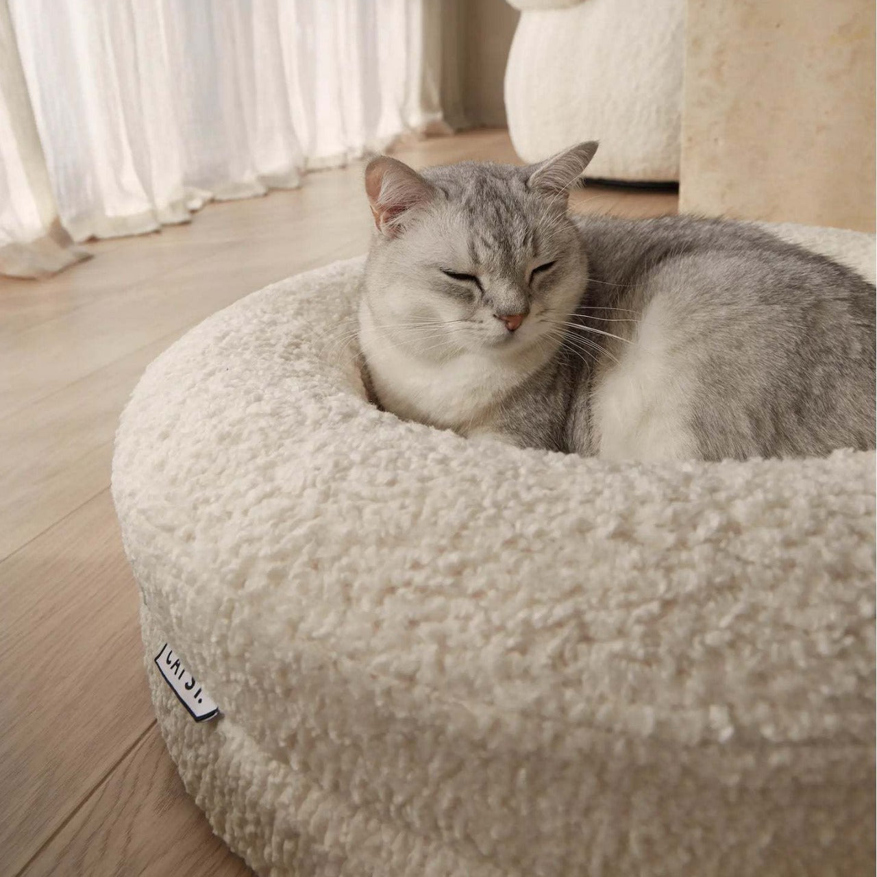 Solid Color Round Pet Bed Cat Nest
