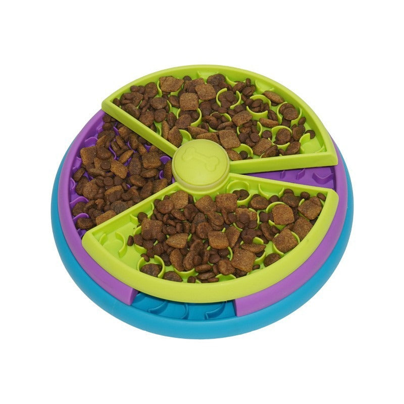 3-Layer Rotating Pet Slow Feeder Bowl