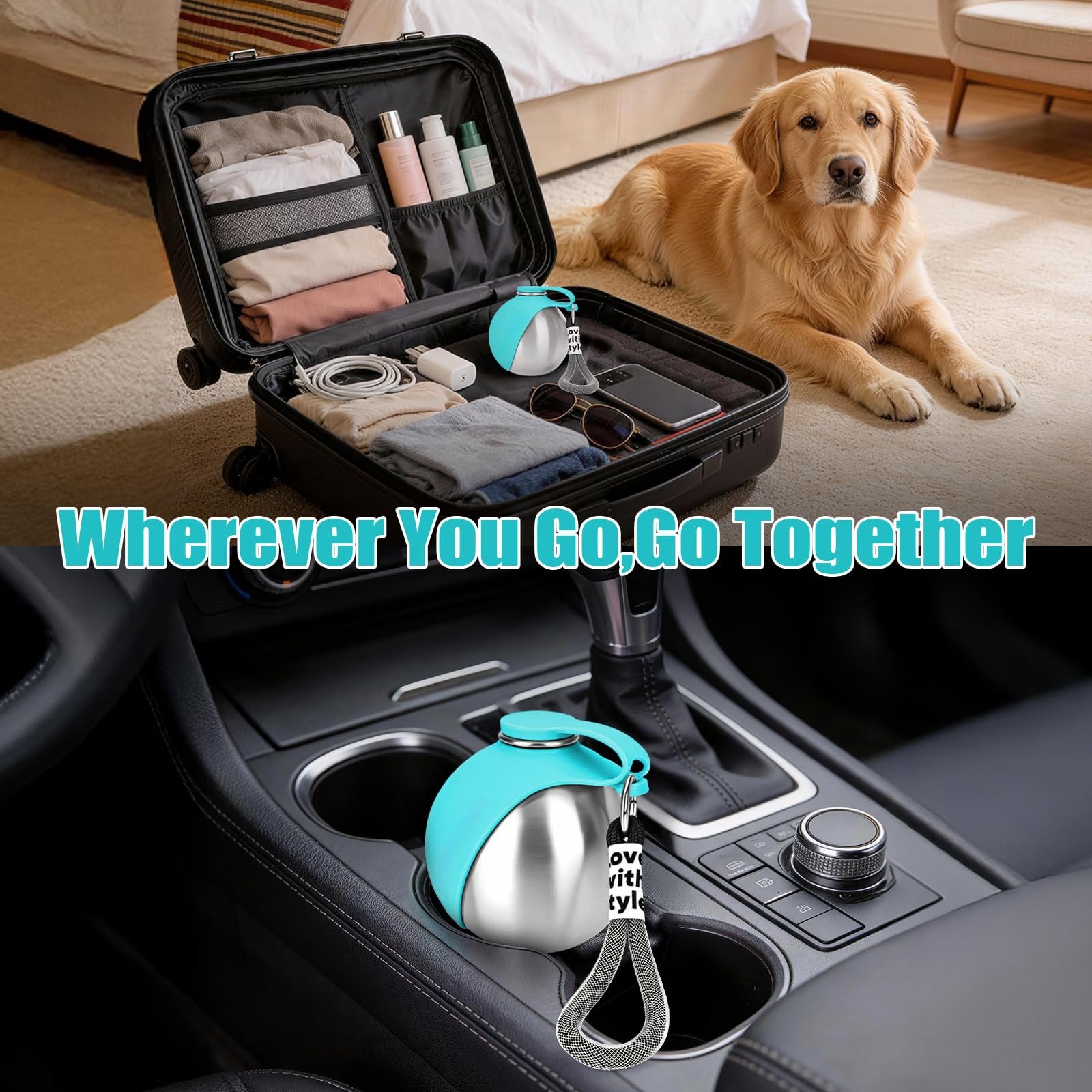 Portable Stainless Steel Dog Water Bottle