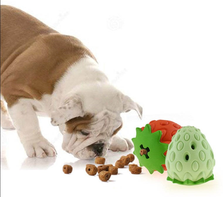 Pet Dog Bite-Resistant Strawberry Ball Toy