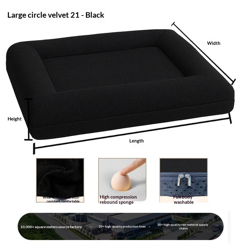All-season Plush Dog Sofa Bed - Removable & Washable