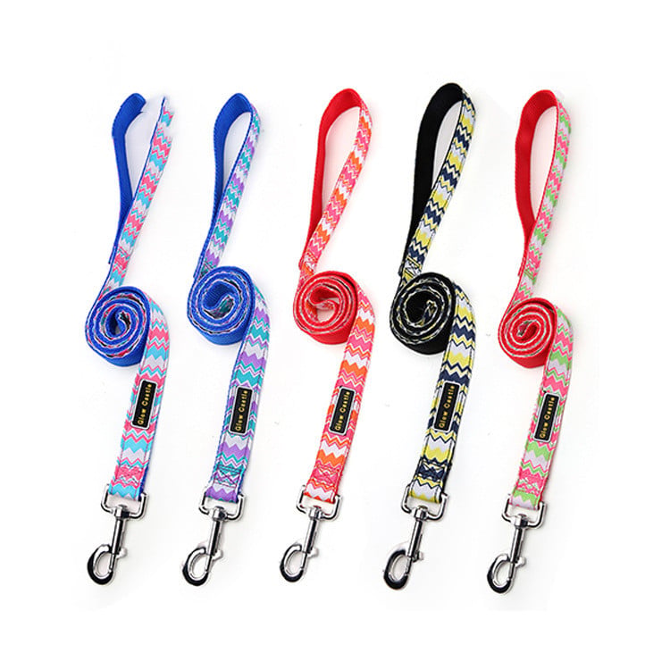 Colorful Wave Pattern Nylon Dog Leash for Pets