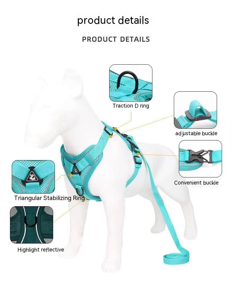 Reflective Dog Vest Harness with Leash