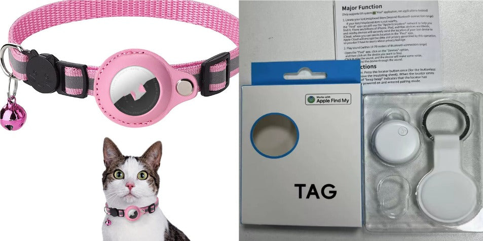 Reflective Waterproof Airtag Pet Collar
