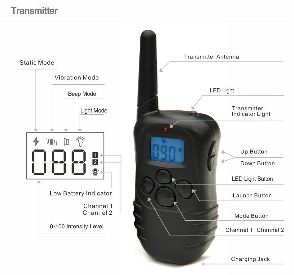 Dog Training Collar with Bark Control and Shock Feature