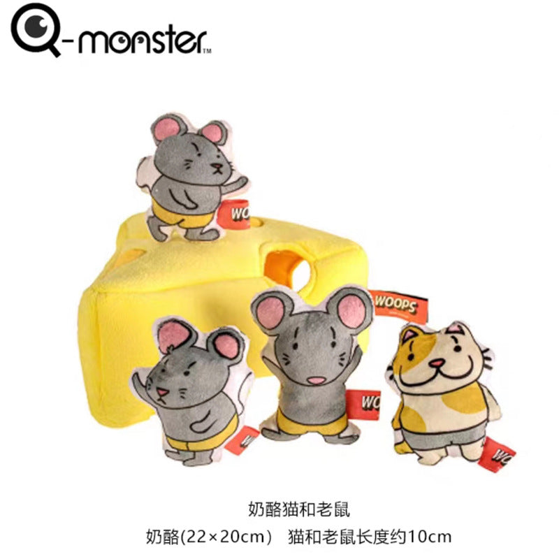 Q-Monster Plush Sound Dog Training Toy for Pets