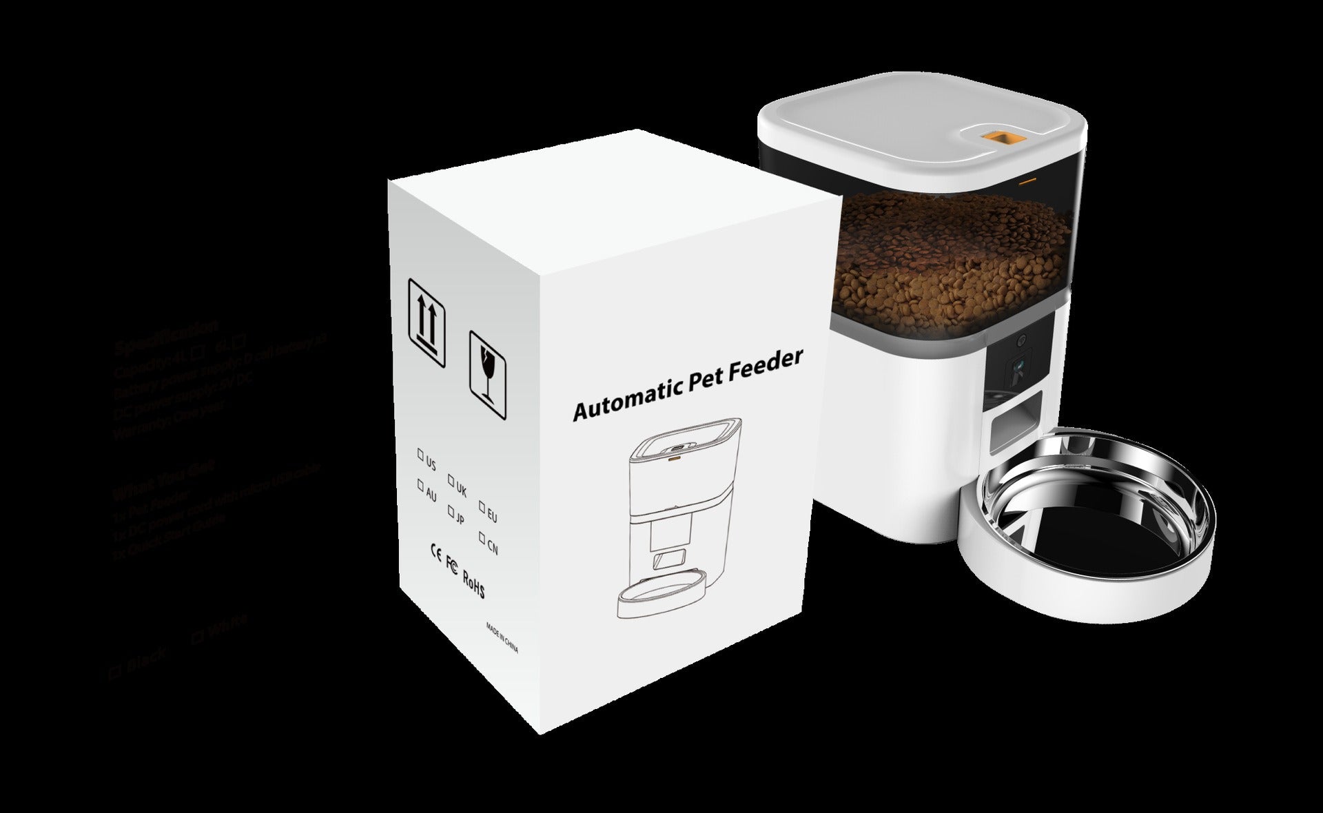 Smart Video Pet Feeder with Adjustable Camera