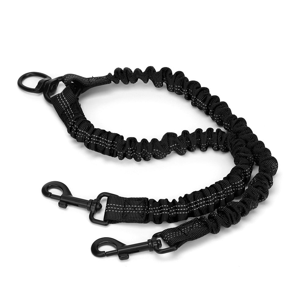 Reflective Double Head Strap for Dogs (One Drag Two)