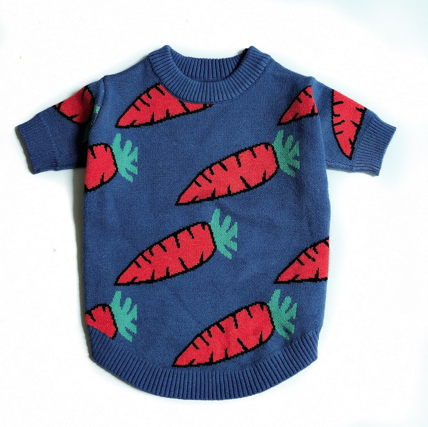 Cute Thickened Carrot Sweater for Dogs and Cats