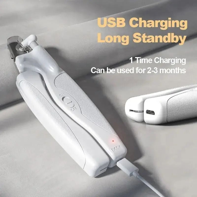 Rechargeable Pet Nail Clippers with LED Light