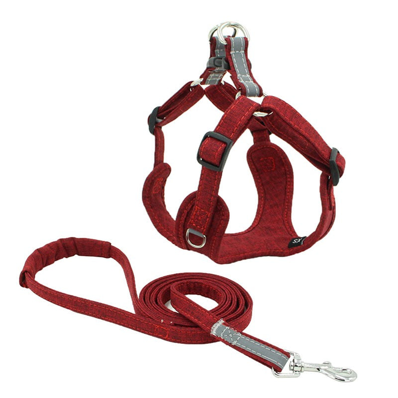 Reflective Dog Harness and Leash Set