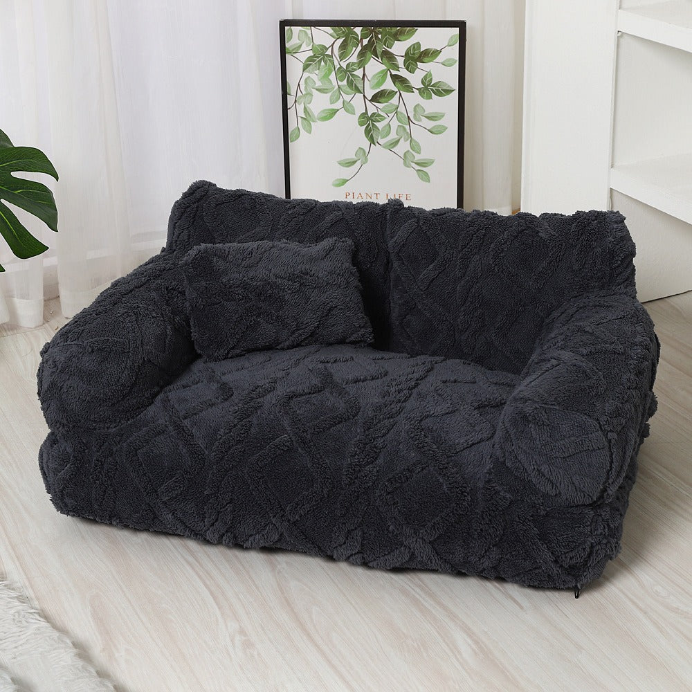 Pet Sofa Bed with Warming Feature, Removable & Washable